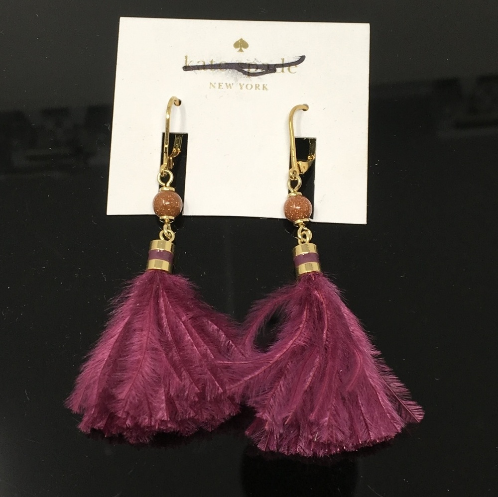 Kate Spade Feather Drop Earrings
